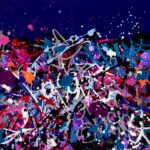 WK JonOne Predictably Irrational, Acrylic and ink on canvas, 2016, 86 x 68 cm ©JonOne