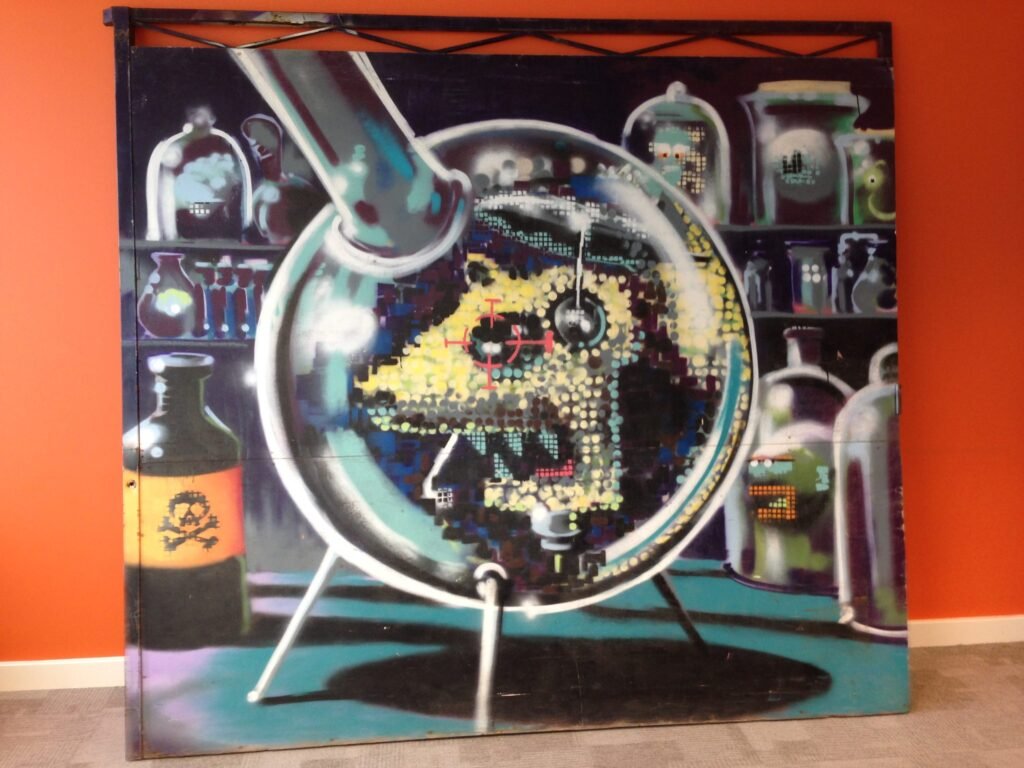 Banksy Lab Rat 1st pic in office Copy2