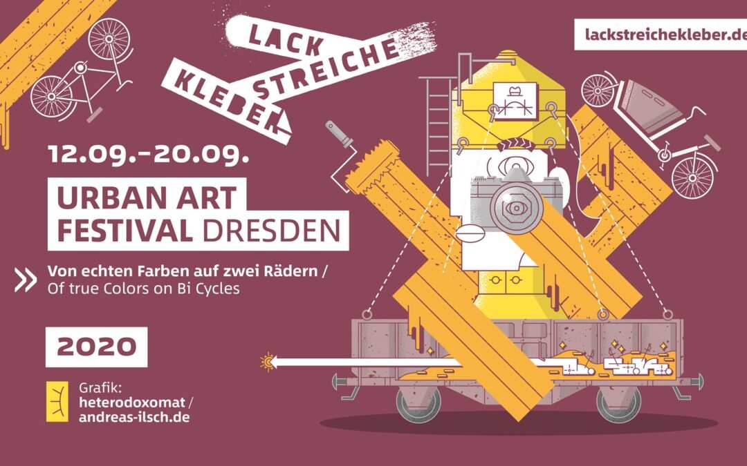 Il LackStreicheKleber Urban Art Festival 2020 di Dresda (e il san Pedalone di Mrfijodor e Collettivo FX)