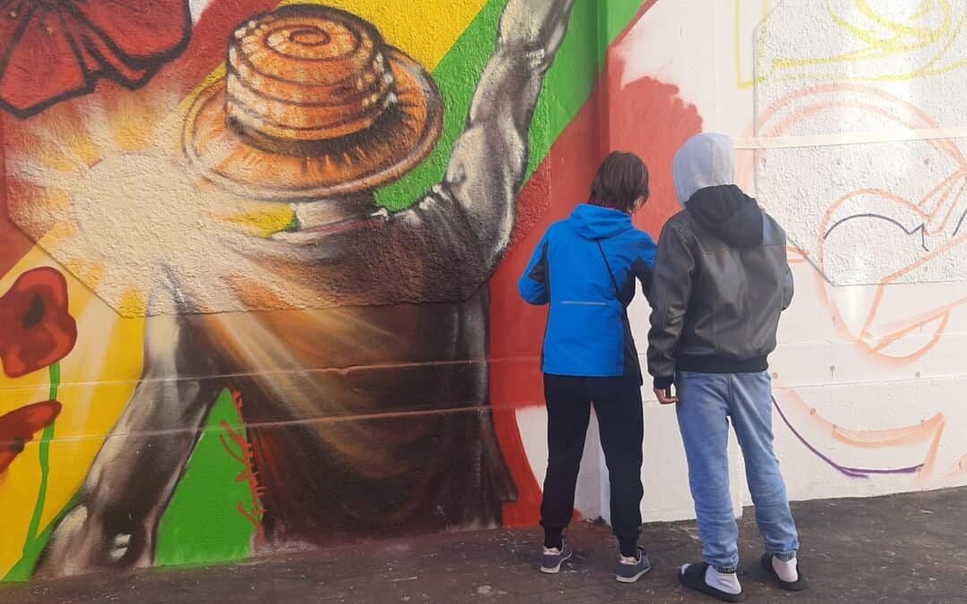 Inauguriamo il murale “Stop alla guerra” assieme a studenti, VolksWriterz, ANPI Dergano e Comune di Milano!